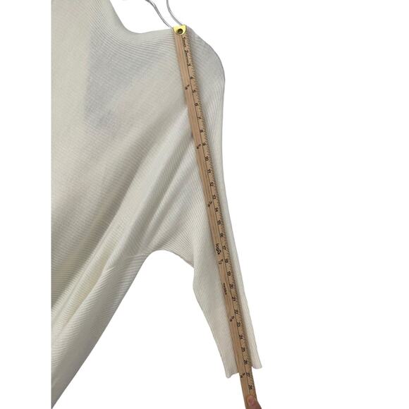 1.STATE Sylvia Ribbed Soft Knit Twist Back Sweater Womens Small Ivory Oversized - Picture 7 of 10